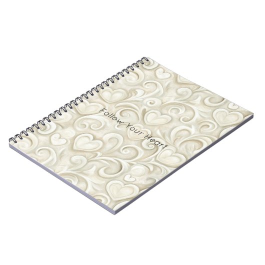 Cream Hearts Notitieboek (Linkerzijde)