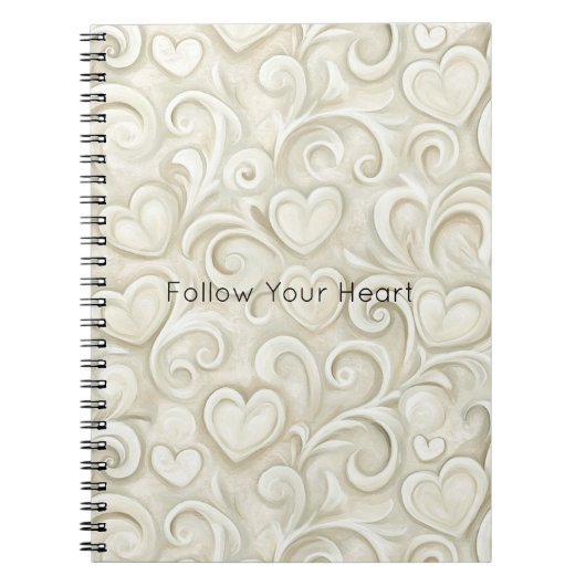 Cream Hearts Notitieboek (Voorkant)