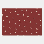 Cream Hearts on Burgundy - Minimal Valentine  Inpakpapier Vel (Voorkant)