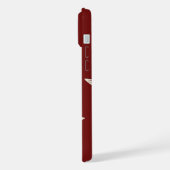 Cream Hearts on Burgundy - Minimal Valentine  iPhone Hoesje (Linkerkant)