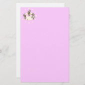 Cream Hearts rond een dikke Tea Party Briefpapier (Voorkant / Achterkant)