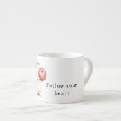 Cream Hedgehog Apple Heart Espresso Kop (Voorkant rechts)