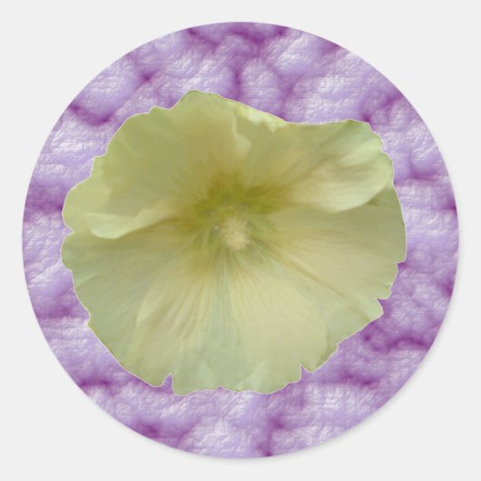 Cream Hollyhcok Sticker (Voorkant)