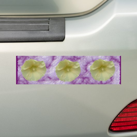 Cream Hollyhock-Bumpersticker Bumpersticker (Op auto)