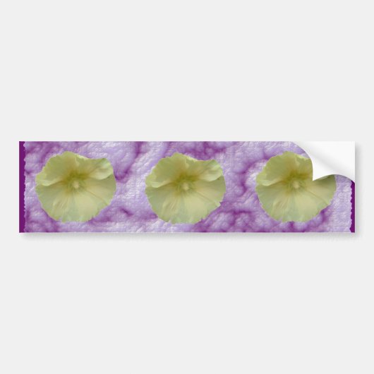 Cream Hollyhock-Bumpersticker Bumpersticker (Voorkant)