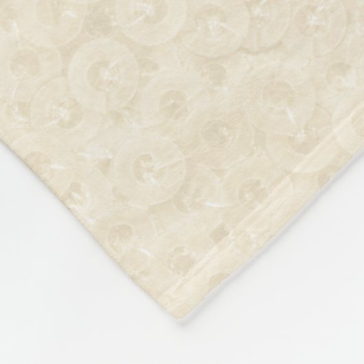 Cream Hoops Sequins Sparkle Shiny Shimmer Glitter Fleece Deken (Hoek)