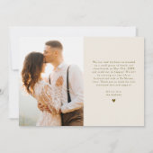 Cream Huwelijksaankondiging Multi Foto Huwelijk Aankondiging (Achterkant)