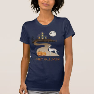 Cream Iggy Cute Dog en Halloween Hauning House T-shirt