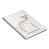 Cream Italiaans-gouden hond met aangepaste tekst Notitieboek (Rechterzijde)