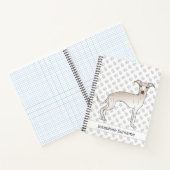 Cream Italiaans Grondehond Dog met aangepaste teks Notitieboek (Binnen)