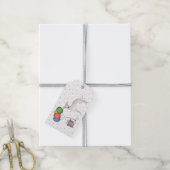 Cream Italy Greyhound Cartoon Dog Happy Birthday Cadeaulabel (Met Touw)