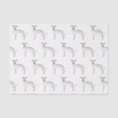 Cream Italy Greyhound Cute Cartoon Dog Patroon Tissuepapier (Voorkant)