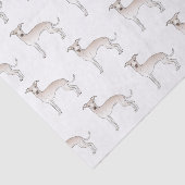 Cream Italy Greyhound Cute Cartoon Dog Patroon Tissuepapier (Detail)