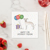 Cream Italy Greyhound Cute Dog - Happy Birthday Servet (Insitu)