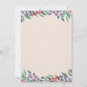 Cream Ivoor Waterverf Bloemen Vrijgezellenfeest Kaart (Achterkant)