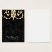 Cream Ivory Black -  douanekaart Visitekaartjes (Voorkant /achterkant)