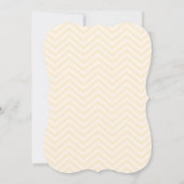 Cream Ivory Chevron Wedding Invitations Kaart (Achterkant)