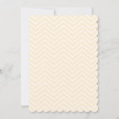 Cream Ivory Chevron Wedding Invitations Kaart (Achterkant)
