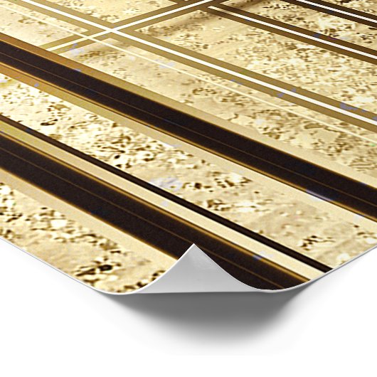 Cream Ivory Gold 20 Art Deco Gatsby Glam Banner Poster (Hoek)