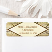 Cream Ivory Gold 20 Art Deco Gatsby Glam Wedding Etiket (Insitu)