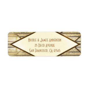 Cream Ivory Gold 20 Art Deco Gatsby Glam Wedding Etiket
