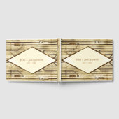 Cream Ivory Gold 20 Art Deco Gatsby Glam Wedding Gastenboek (Volledig)