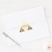 Cream Ivory Gold 20 Art Deco Gatsby Glam Wedding Sticker (Envelop)