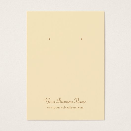 Cream Ivory Plain Simple Custom Earcard Visitekaartjes (Voorkant)