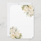 Cream Ivory Roos Photo Memorial in liefdevolle her Kaart (Achterkant)