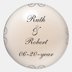 Cream Jeweled Pearl Wedding Stickers