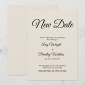 Cream kondigt uitstel van de bruiloft aan wegens n kaart (Voorkant / Achterkant)