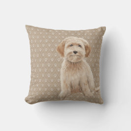 Cream Labradole/Goldendole Dog Lumbar Pillow Kussen