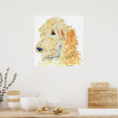 Cream Labradoodle #2 Afdrukken Poster (Keuken)
