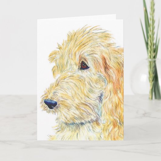 Cream Labradoodle #2 Greeting Card Kaart (Voorkant)