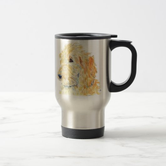 Cream Labradoodle #2 Travel Mug Reisbeker (Rechts)