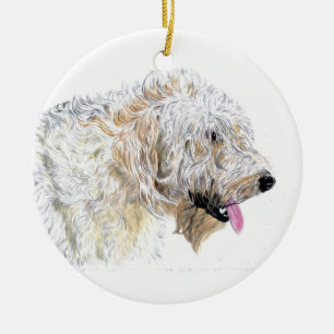 Cream Labradoodle Keramisch Ornament