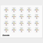 Cream Labradoodle Verjaardagsgunst Tags Sticker (Vel)