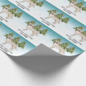Cream Labrador Retriever Dog Christmas Aangepaste  Cadeaupapier (Hoek)