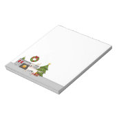 Cream Labrador Retriever - feestelijke kerstruimte Notitieblok (Linkerzijde)