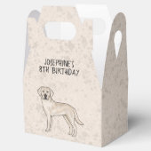Cream Labrador Retriever Hond Custom Kids Verjaard Bedankdoosjes (Geopend)