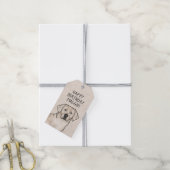 Cream Labrador Retriever Lab Hond Gelukkige Verjaa Cadeaulabel (Met Touw)