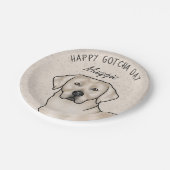 Cream Labrador Retriever Lab Hond Happy Gotcha Day Papieren Bordje (Gekanteld)