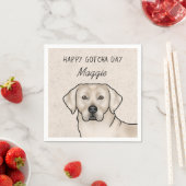 Cream Labrador Retriever Lab Hond Happy Gotcha Day Servet (Insitu)