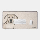 Cream Labrador Retriever Schattige Lab Hond Aangep Bureaumat (Keyboard & Muis)