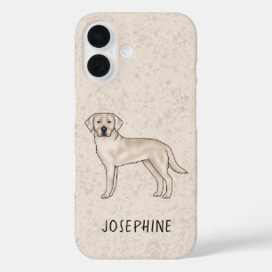 Cream Labrador Retriever Schattige Lab Hond Aangep iPhone 16 Hoesje