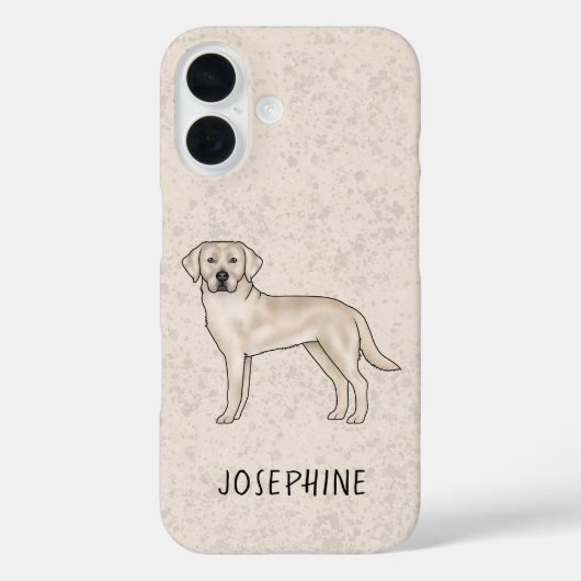 Cream Labrador Retriever Schattige Lab Hond Aangep Case-Mate iPhone Case (Achterkant)
