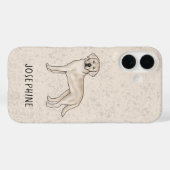 Cream Labrador Retriever Schattige Lab Hond Aangep Case-Mate iPhone Case (Achterkant (horizontaal))