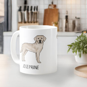Cream Labrador Retriever Schattige Lab Hond Aangep Koffiemok