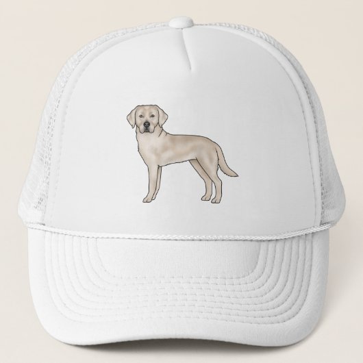 Cream Labrador Retriever Schattigee Cartoon Lab Do Trucker Pet (Voorkant)