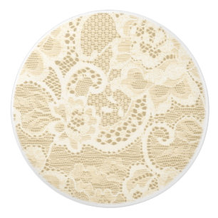 Cream Lace Floral Lingerie Drager Dresser Keramische Knop